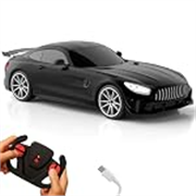 Lifelong Rechargeable Remote Control Car for Kids|2.4GHz, LED Headlights, Up to 90 to 120 min Non-Stop Play Time, 125ft Remote Range, Type-C Charging, Anti-Skid Tyres, BIS Certified, USB Cable (Black)