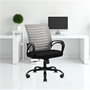 IAFA FURNITURE Diego Mid-Back Mesh Office Chair | 2 Year Warranty | Tilting & Height Adjustable Mechanism | Heavy-Duty Metal Base (Black) (DIY) (Grey)