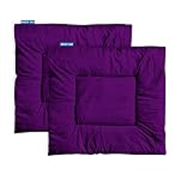 NEXTGO Floor Mat Puja Aasan 2Feet x 2Feet | Velvet Makhmal Fabric Microfiber Filling Floor Aasan for Dinner, Puja, Meditation, Garden, Yoga Mat for Home Office Ghar | Pack of 2, Purple