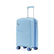 Meridian Cabin Suitcase 55cm 20 inch Polypropylene Hard Trolley, 8 Spinner Wheels, 2-Pocket Convipack, Recessed Number Lock,Carry-On for Men & Women Twilight Sea Blue/Galaxy Blue