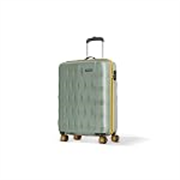 Aristocrat Comet 8 Wheel Cabin (Small Size) Hard Case Trolley Bag | Combination Lock | Tough and Durable Polycarbonate Luggage | 3 Year International Warranty | 56 CM Suitcase for Travel | Green