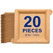 Peel Plate [1-Pack] 20 Servings Total – Large 9.5in X 9.5in Multi-Use Reusable Paper Plates 90% Less Waste for Home or On-The-Go Mealtime & Snacktime – Peelable Dinnerware 20 Count
