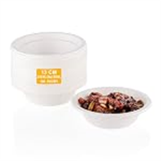 Clazkit 240 Ml, 100-Pack Round Compostable Bagasse Bowls | Disposable Eco-Friendly Biodegradable Dinner | for Party, Wedding, Event