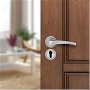 amazon basics Door Handle for Main Door | Main Door Handle | 4.9 inch Length of Handle for Grip | Brass | crom Finish |