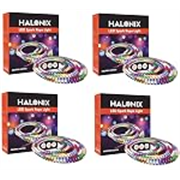 Halonix 10 Meter Multicolor 11W LED Rope Light |8 Light Modes | IP65 Certified, BIS Approved | Fairy Light, String Light | Direct Plug-in | Pack of 4 | Diwali Lights for Decoration for Home