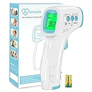 No Touch Forehead Thermometer for Adults and Baby – Instant Reading, Medical Grade, Good for Food, Bath, Milk (White+Blue)