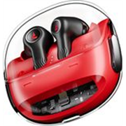 boAt Nirvana Crystl, (2025 Launch), Transparent Case,360 Spatial Audio, 4Mics ENx Bluetooth Headset (Blazing Red, True Wireless)