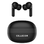 CELLECOR BROPODS C105 Tune TWS with 45 Hrs Playtime, Noise Cancellation, Auto-Connect, Touch Controls, 13mm Drivers, 50ms Low Latency Game Mode, Fast Charging-Type-C, BT- 5.3v (Black)