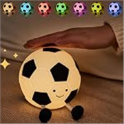 One94Store Football Shape Silicone Electronic Toy for Kids, 7 Color Changing Squishy Soft Touch USB 1200mAh Rechargeable Toy, Light-Up Football Kids Electronic Toy for Bedroom, Nursery & Home Decor