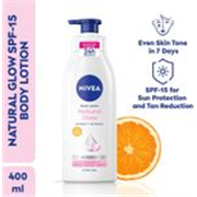 NIVEA Natural Glow, Cell Repair Brightens Skin, 50x Vitamin C Body Lotion with SPF 15 (400 ml)