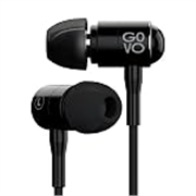 GOVO GOBASS 900 Wired in Ear Earphones with HD Mic for Loud & Clear Call, 10mm Powerful Drivers, Passive Noise Cancellation (Platinum Black)