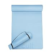 Cult Yoga Mat for Women & Men 4mm EVA Anti Slip Exercise Mat for Home Workout | Lightweight Gym Mat with Carry Strap for Yoga, Pilates, Daily Exercise & Fitness (Blue)