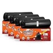 Presto! Premium Perfume Garbage Bags on Roll with Tie String | Small | 17×20 Inch | 120 Count | 30 X 4 Packs | Black