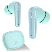 pTron Basspods Tour TWS Earbuds with 3D AudioScape, 45Hrs Playtime, TruTalk AI-ENC Calls, 50ms Low Latency Sync, BT v5.3, Type-C Fast Charging, Voice Asst. & IPX5 Water Resistant (Mint Julep)