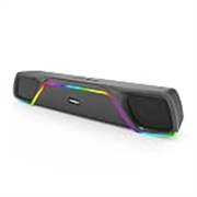 FRONTECH ECHOLITE-264 Mini Soundbar | 25W Bluetooth Speaker | RGB Lighting | TWS | 2000mAh Battery | BT v5.3 | USB/TF/AUX | Type-C | Compact Speaker | 1-Year Warranty (SW-0264)