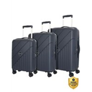 Kamiliant by American Tourister Hard Body Set of 3 Luggage 8 Wheels – Combination Lock-Endure(Small 55Cm|Medium 68Cm|Large 79Cm) – Grey