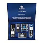 Yardley London Gentleman Luxury Grooming Kit For Men With Classic Activated Charcoal Soap, Elegance Lather Shaving Cream, After Shave Lotion, Shaving Brush, And Classic Body Deodorant Spray | Gentleman