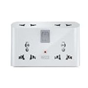 GM 3019 3 Pin Universal Multi Plug Travel Adaptor with 6 AMP for Home Applications, Computers, Laptops