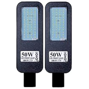 PE 50W BIS Approved LED Street Light Pack of 2 – Waterproof IP65 Polycarbonate Body, 140 Lumens/Watt, Cool White for Road, Gate, Parking | 2 Year Warranty (Twin Pack)