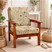 STITCHNEST ‘Contour Fit Series’ Stretchable Printed Wooden Sofa Cover (Pack of 2) – Elastic Wooden Chair Cover | Wooden Sofa Seat Cover | Size – 20-21 x 20-21 x 3-5 in