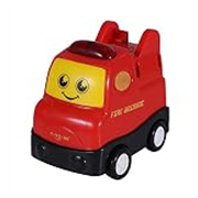 TOYZONE Friction Powered Mini Truck Series | Made in India | Friction Powered Toy | Unbreakable City Service Truck | Pull Back | Push & Go Crawling Toys (My Road Runners Fire Fighter)