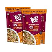 Yogabar Super Muesli, No Added or Hidden Sugar, Breakfast Muesli with Probiotics & Prebiotics, 82% Whole Grains+ Seeds+ Almonds, 400gm Each