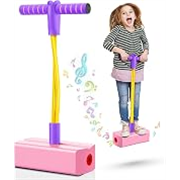 Pogo Stick Toys for Boys Girls, Foam Pogo Jumper for Kids Gifts Outdoor Toys for Toddlers Age 3 and Up Garden Toys Boys Girl Gifts | Pogo Jump Makes Pop Sounds (Pink)