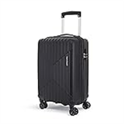 KAMILIANT by American Tourister Savvy | Cabin Trolley Bag Small Size (55 cms) for Travel| Hard Case Polypropylene (PP) Suitcase | 360° 8-Wheel Luggage Trolley | Combination Lock | Black