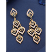 Anouk Gold-Plated Brass Artificial Beads Drop Earrings