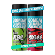 BOMBAY SHAVING COMPANY Red Spice & Black Vibe 150ml x 2 Combo Deodorant Spray – For Men (300 ml, Pack of 2)