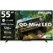 PHILIPS 138 cm (55 inch) Ultra HD (4K) Mini LED Smart Google TV 2025 Edition with Local Dimming Dolby Vision & HDR10+ 36W Dolby Atmos 120Hz Game Accelerator Filmmaker Mode Wider Colour Gamut Ultra Narrow Bezel 2GB RAM + 32 GB Storage (55MLED610/94)