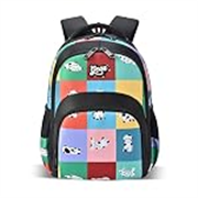 Gear Puffy 3 Compartment Backpack 15″/21L Small Water Resistant School Bag/Casual Backpack/Daypack/Kids Bag for Boys/Girls (Black-Green)