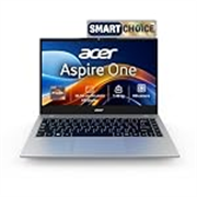 Acer Smartchoice Aspire One, AMD Ryzen 5-40, 8GB LPDDR5 RAM/ 256GB SSD, 14.0″/35.56cm WXGA Display, Win 11 Home, Pure Silver, 1.48KG, A114-43, Thin and Light Laptop