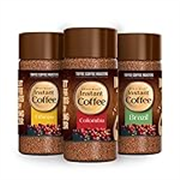 Toffee Coffee Roasters|Assorted Speciality Instant Coffee(Brazil|Colombia|Ethiopia)|As Seen On Shark Tank|Arabica|Ready In Seconds|Microground Technology|Size – 100 Gm Each – Jar