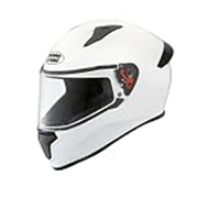 Studds Thunder Full Face Helmet with Clear Visor (White M)