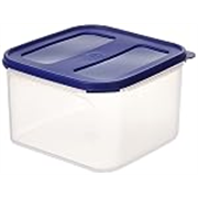 Solimo Square Modular Plastic Container, 3 Litres, Blue