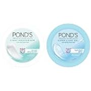 POND’S Light Face Moisturizer 200 ml, Daily Lightweight Non-Oily Cream with Vitamin E for Soft Glowing Skin, SPF 15 & POND’S Super Light Gel Oil Free Face Moisturizer 49g