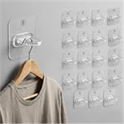 Btag Round StIcker Wall Ring Hook Multi Functional |Damage-Free Hanging for Kitchen, Bathroom, Office | Easy Install, Long-Lasting Hold for Any Room | Waterproof & Rust-Proof Design (Transparent_PO20)