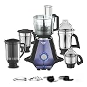 Preethi Zodiac Glitter 750 Watts Mixer Grinder, 5 Jars (1 Food Processor Jar, 3 Stainless Steel Jars, Juicer Jar), Atta Kneading, Powerful Grinding, 2 Year Warranty, Lifelong Free Service, Lavender