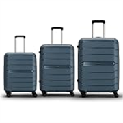 Aristocrat Liberty Set of 3 (Cabin+Medium+Large) Trolley Bag, 58+68+78Cm | Combination Lock | 8 Wheels | 5 Years International Warranty | Spanish Blue
