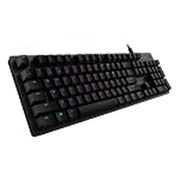 Logitech G512 Mechanical Gaming Keyboard,RGB Lightsync Backlit Keys,GX Brown Tactile Key Switches,Brushed Aluminum Case,Customizable F-Keys,USB Pass Through – Black