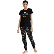 Symbol Women Cotton T-Shirt and Jogger Night Suit | Two Piece Set| Regular Fit (Available in Plus Sizes)
