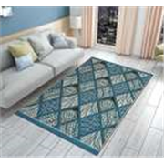 Tijane Light Blue Cotton Carpet (121 cm X 182 cm)