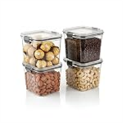 Air Tight Containers For Kitchen Storage Set, Fridge Storage Boxes, Kitchen Containers Set Transparent (700 Ml Set Of 4)