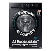 Samsung 12 kg, 5 Star, Super Speed, Wi-Fi, Hygiene Steam with Inbuilt Heater, Digital Inverter, Fully-Automatic Front Load Washing Machine (WW12DG5B24ABTL, Black)