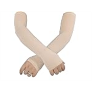 Aksmit Unisex Full Arm Fingerless Sleeves Gloves for UV, Dust, Summer, UV Sun Protection Arm Sleeves for Men & Women, Protection Arm Sleeves (Beige) Pack Of -1