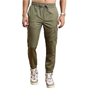 Highlander Men’s Cargo Jogger Trousers| Utility Pockets | Trouser for Men | Men Trousers