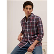 The Bear House Slim Fit Tartan Checks Checked Pure Cotton Casual Shirt