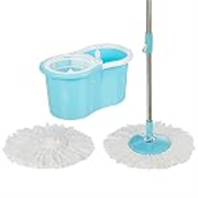 Raxon Innovation Stainless Steel Microfiber Floor Cleaning Spin Mop with Removable Washable Cleaning Pad and Integrated Water Mechanism for Floor, Multicolour