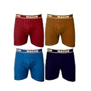 Macho Men’s Long Cotton Fine Trunk Pack of 4 (Multi Color ) (Size :85 CM)